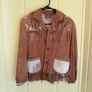 Vintage 1960s–1970s Western Ranchman suede fringe jacket
